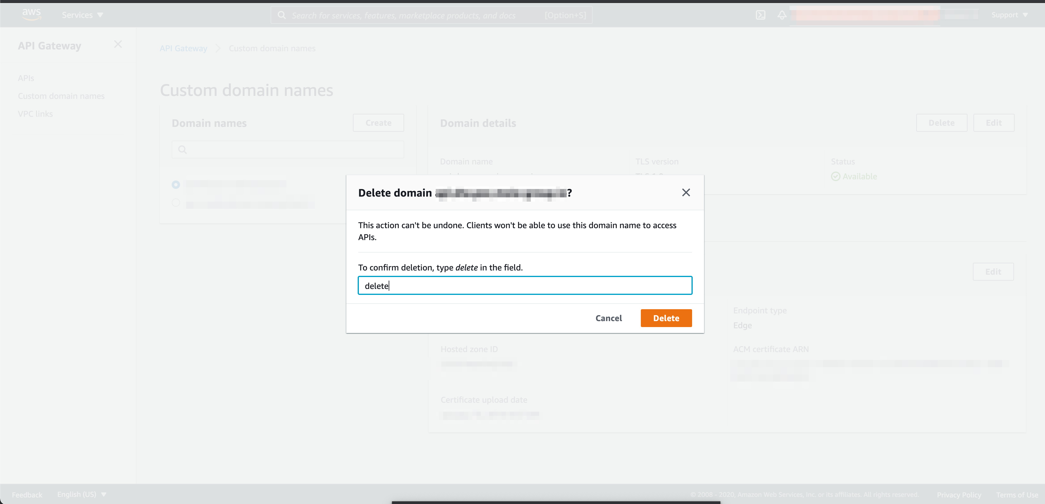API Gateway Domain
