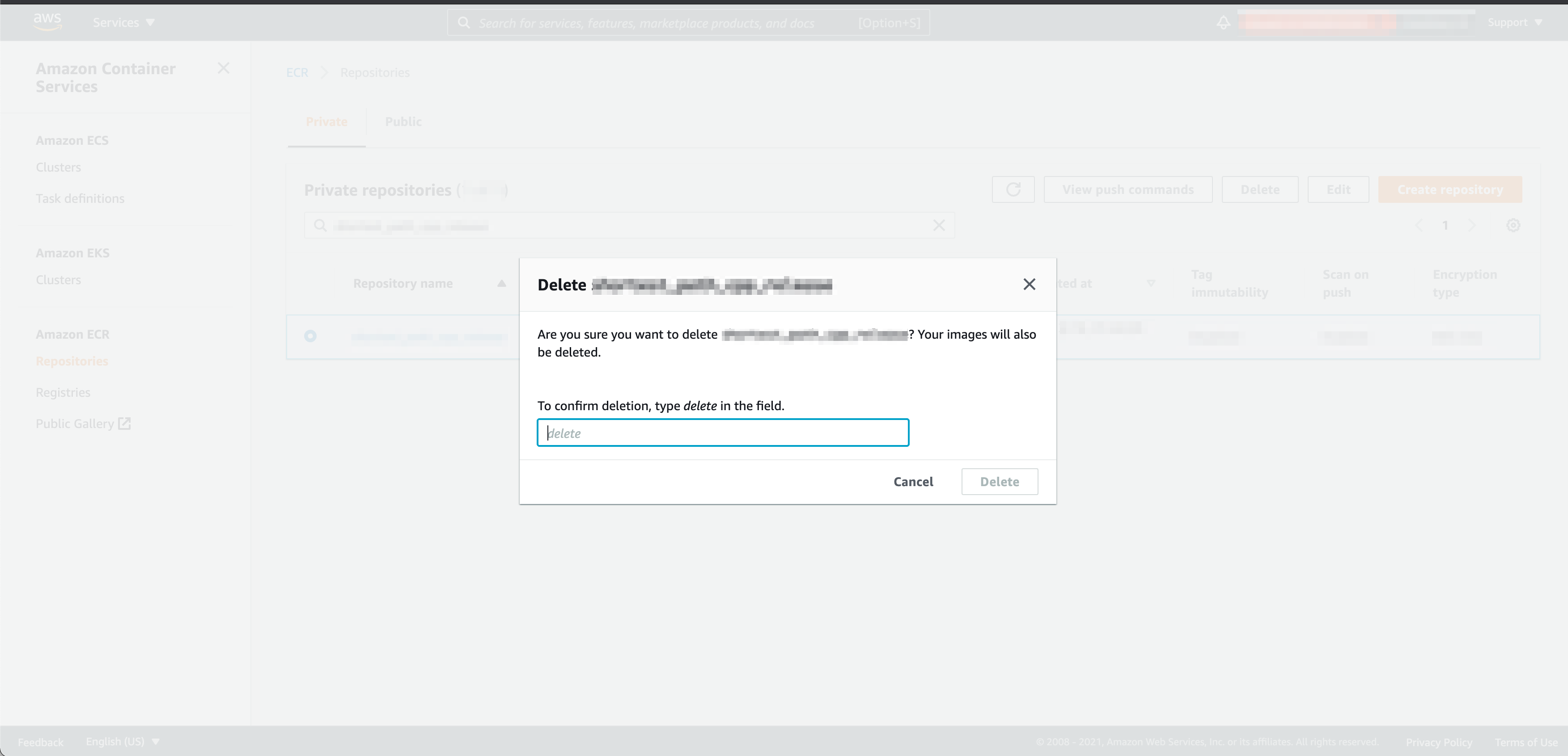 ECR repository