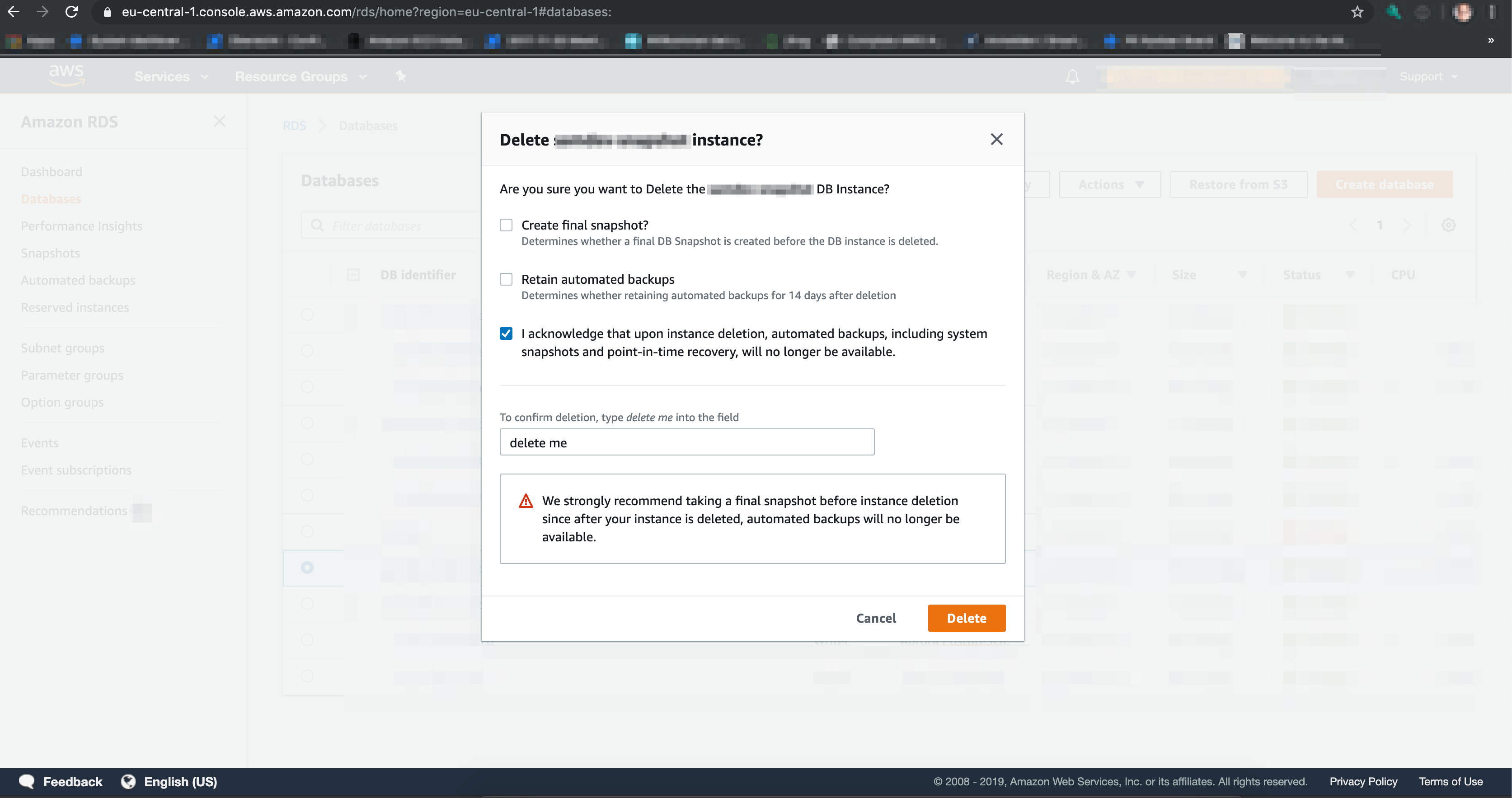 RDS Instance