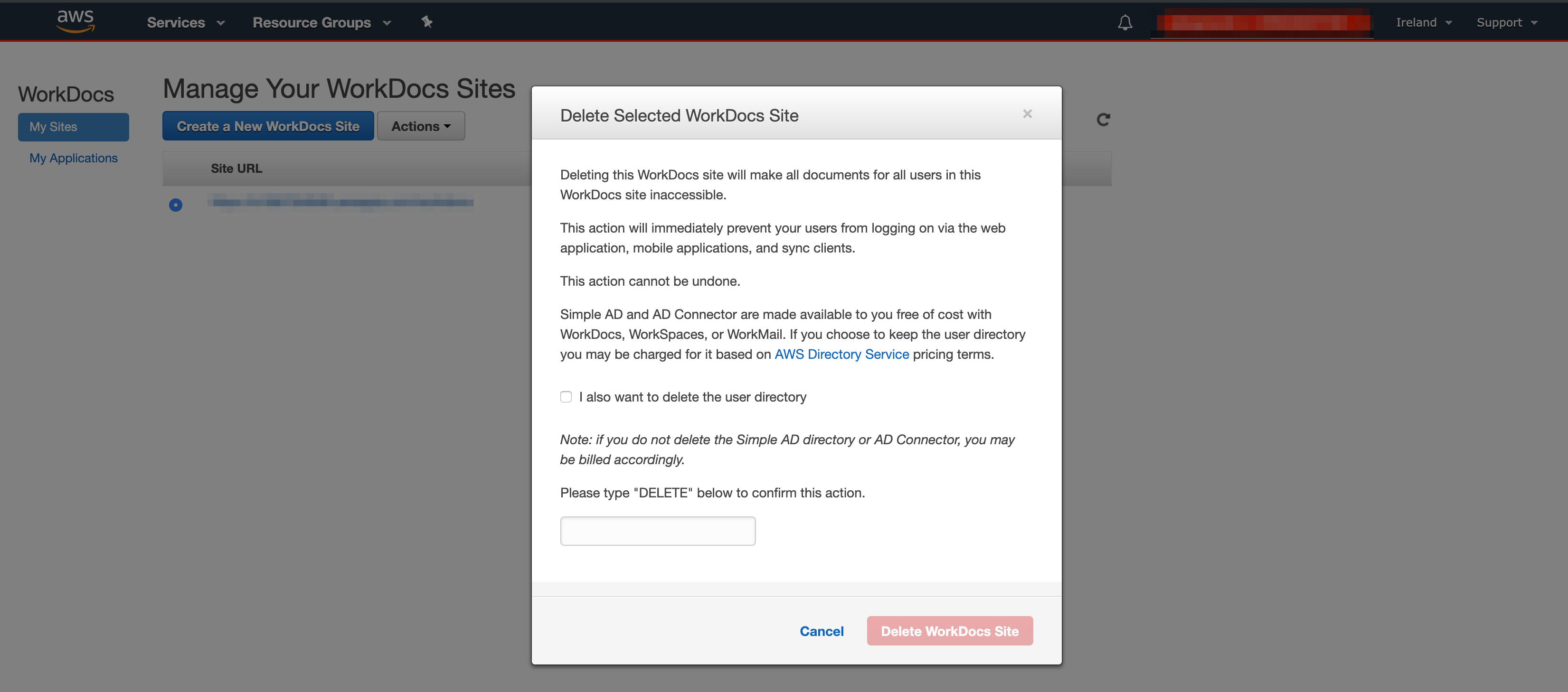 Workdocs Site